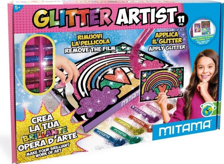 Mitama, Glitter Artist, zestaw kreatywny do malowania brokatem, 1 szt.