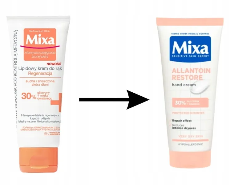 Mixa, lipidowy krem do rąk, regeneracja, 100 ml