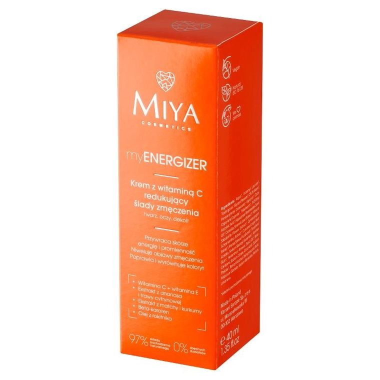 Miya, MyEnergizer, krem z witaminą C redukujący ślady zmęczenia, 40 ml