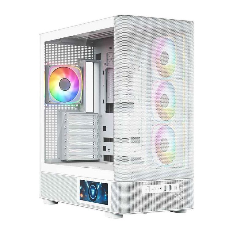 Modecom, Volcano, obudowa komputerowa, AQ400 ARGB MIDI, biała