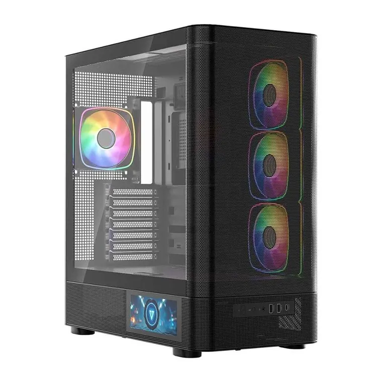 Modecom, Volcano, obudowa komputerowa, AQ400 ARGB MIDI, czarna