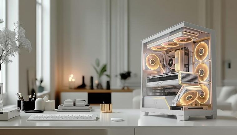 Modecom, Volcano, obudowa komputerowa, STELLAR PLUS ARGB MIDI NF, biała