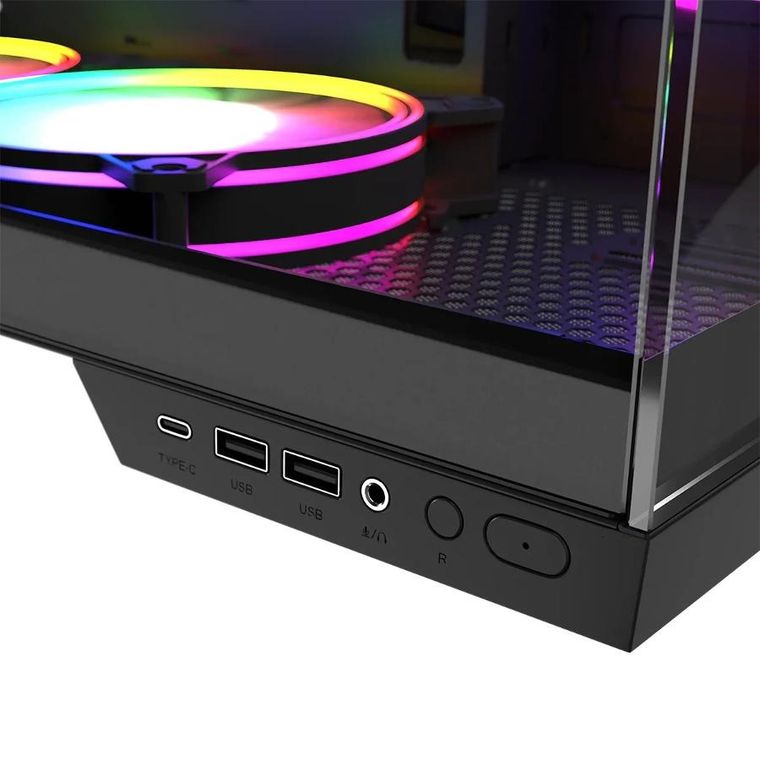 Modecom, Volcano Panorama APEX ARGB 7F Midi, obudowa komputerowa, szara