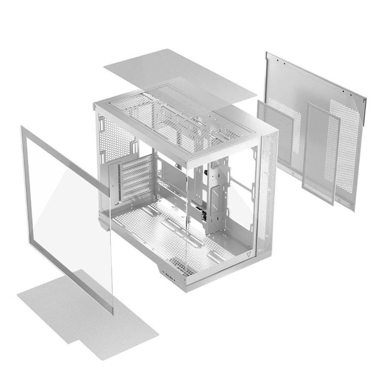 Modecom, Volcno Panorama Midi, obudowa komputerowa, biała