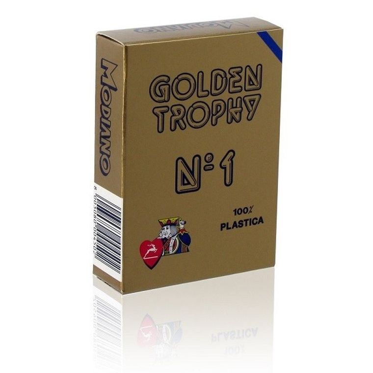 Modiano, Poker Golden Trophy, karty do gry, niebieskie