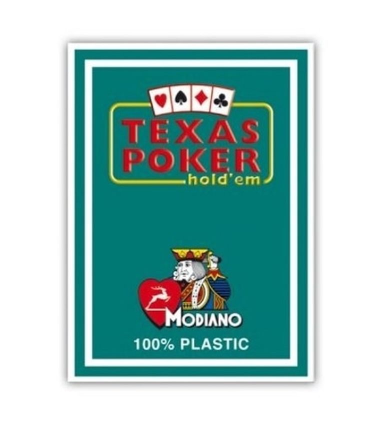 Modiano, Texas Poker Jumbo Index, karty do gry, zielone