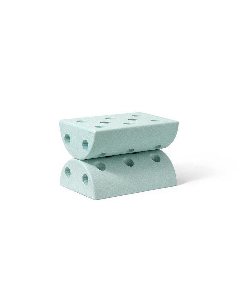 Modu, Kids Stool, sensoryczny blok piankowy, zestaw uzupełniający do klocków aktywizujących, Ocean Mint/Forest Green