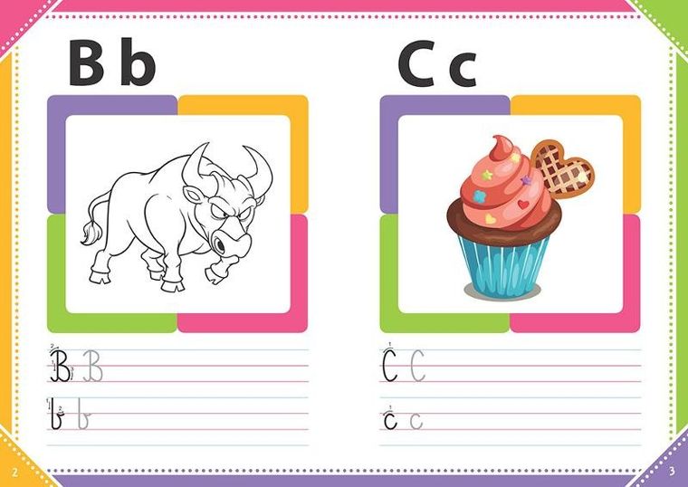 Moje pierwsze literki. Kolorowe ilustracje