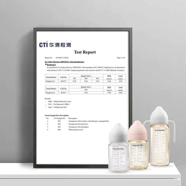 Mombella, Classic, butelka dla niemowlaka, antykolkowa, 3-6m, 180 ml