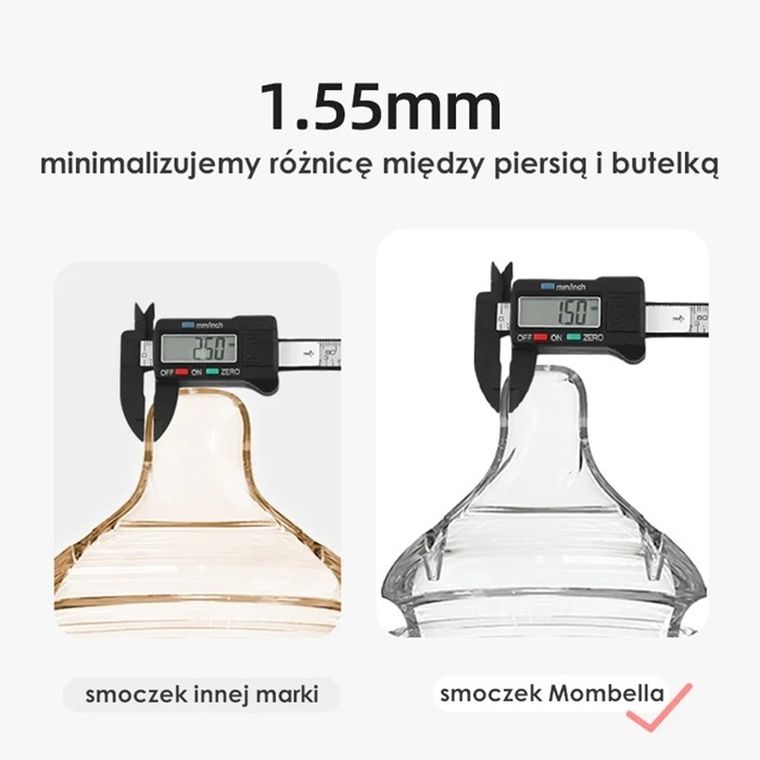 Mombella, Classic, smoczek do butelki antykolkowej, S