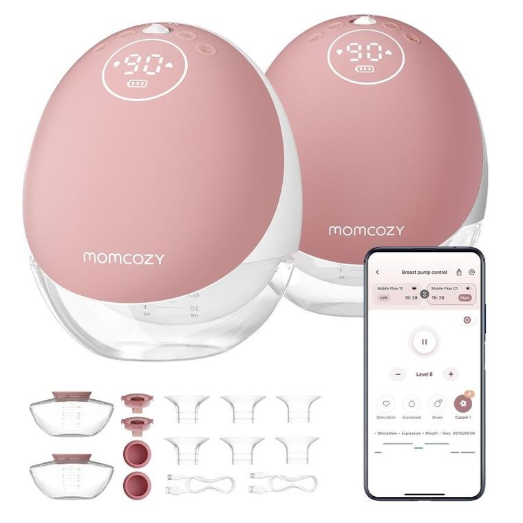 Momcozy, podwójny laktator, czerwony, 150 ml, M9