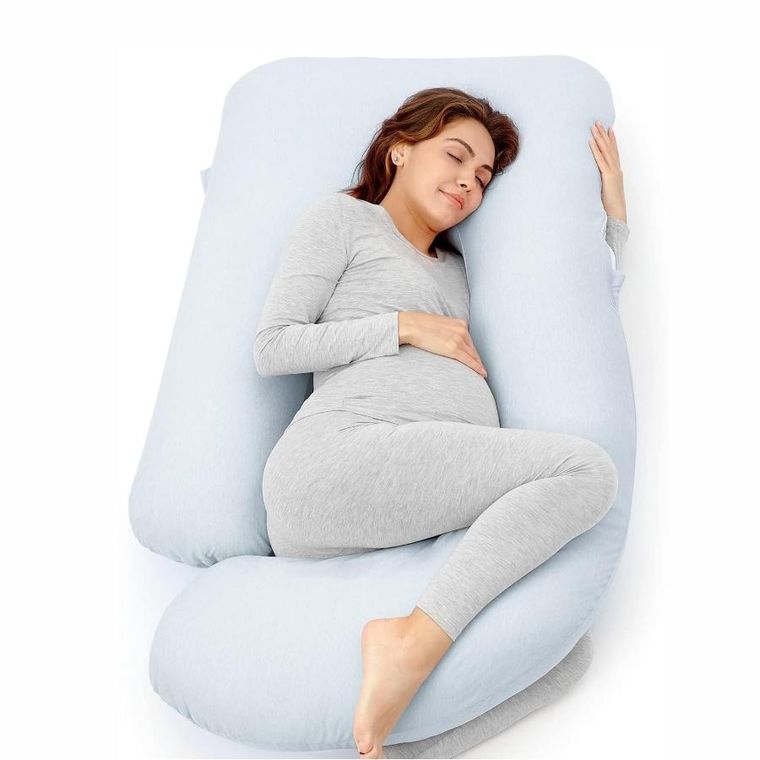 Momcozy, PP101, poduszka ciążowa w kształcie litery U, szara