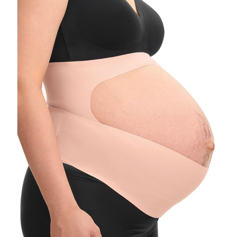 Momcozy, Pregnancy Belly Band, pas ciążowy, cielisty, rozmiar M