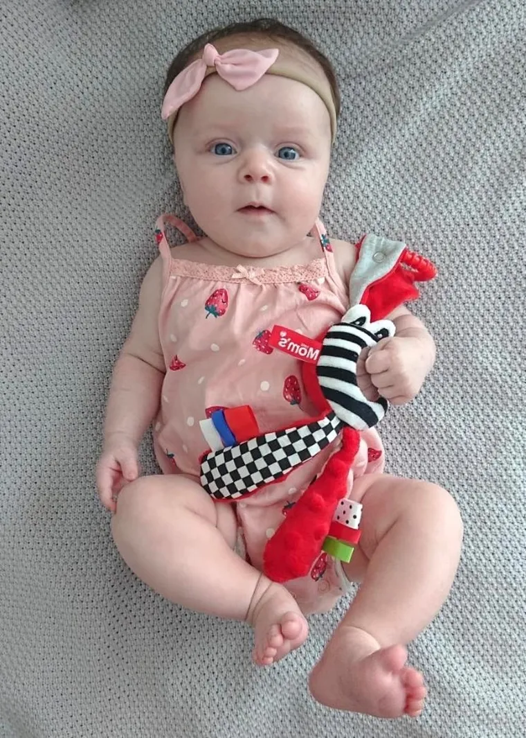 Mom's Care, cudak, kontrastowa zabawka zawieszka sensoryczna, czerwona