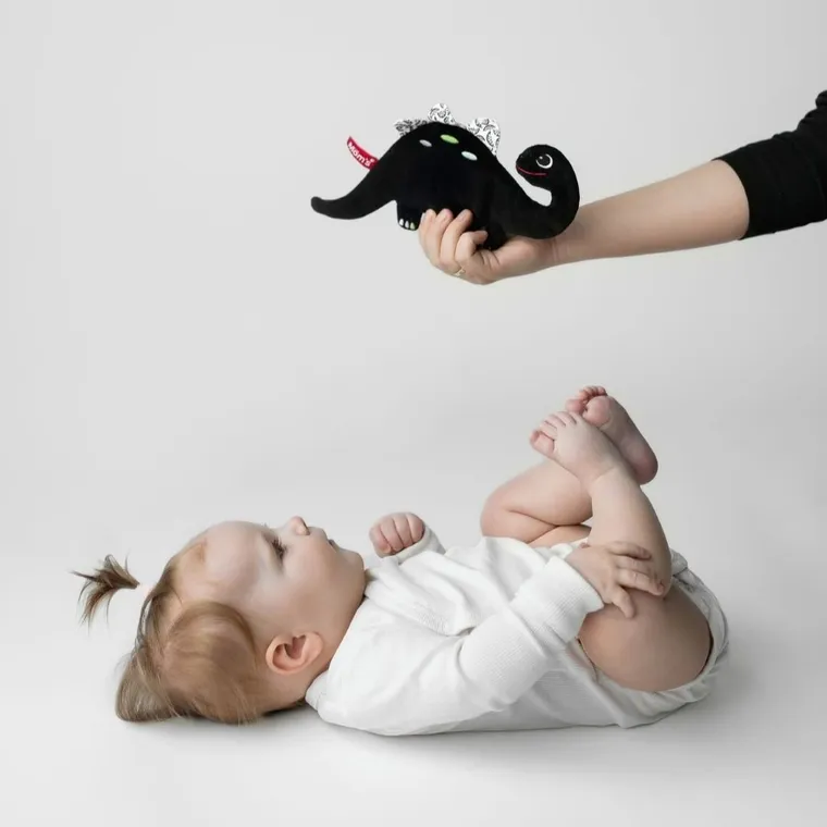 Mom's Care, dinozaur, szeleszcząca szmatka kontrastowa