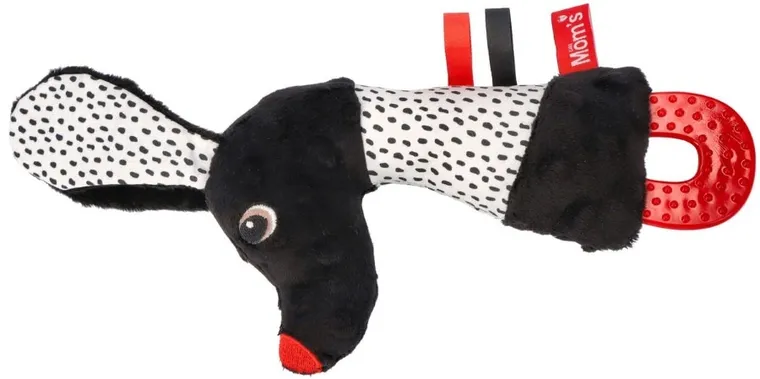 Mom's Care, Jamiś, kontrastowy piszczek z gryzakiem, zabawka sensoryczna