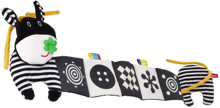 Mom's Care, krówka, książeczka do łóżeczka, zabawka sensoryczna