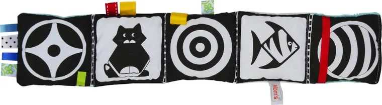 Mom's Care, mała książeczka, kontrastowa zabawka sensoryczna, niebieska