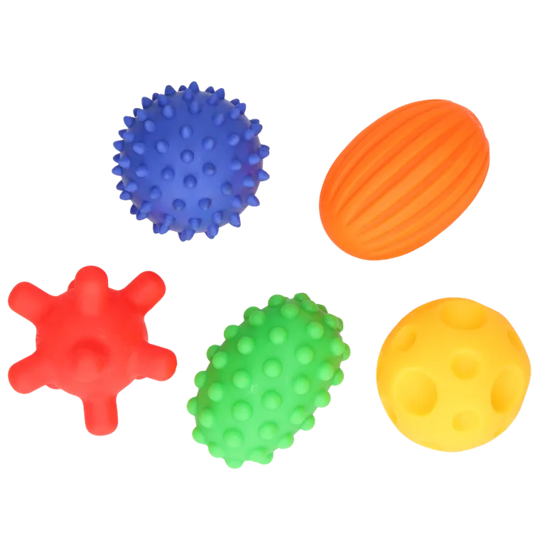 Mom's Care, Sensorky, piłeczki do masażu, piłeczki sensoryczne, 5 szt.