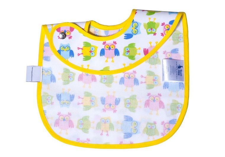 Mon Petit Bleu, śliniak z kieszonką, Sowy