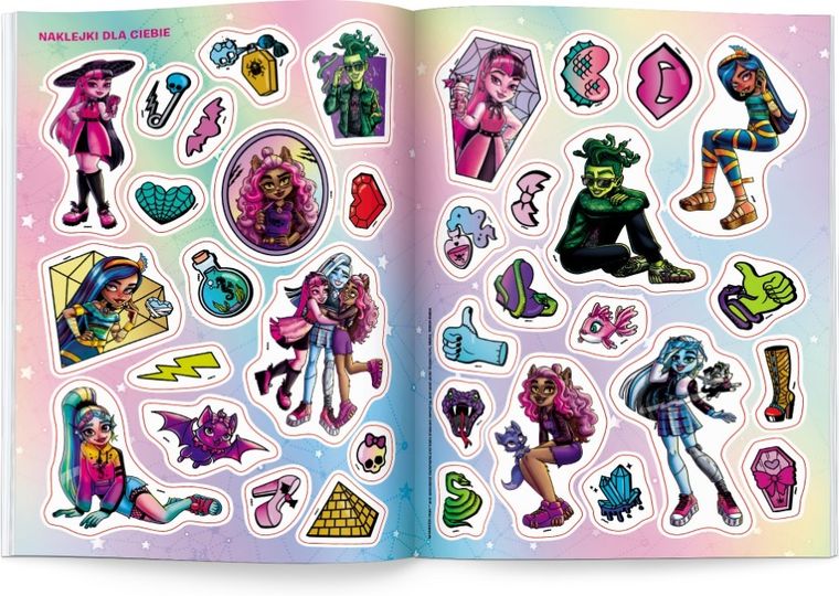 Monster High. 100 brokatowych naklejek
