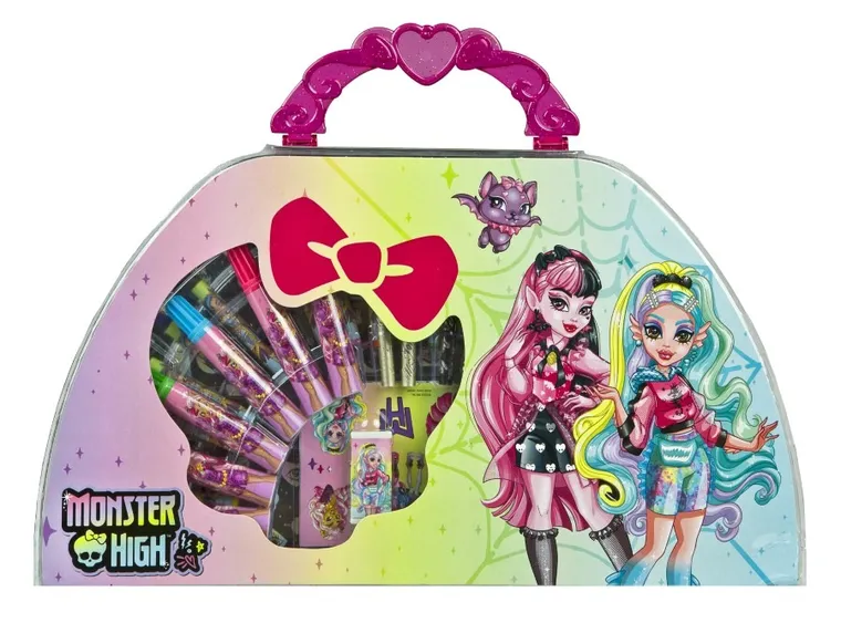 Monster High, zestaw artystyczny w walizce, 51 elementów