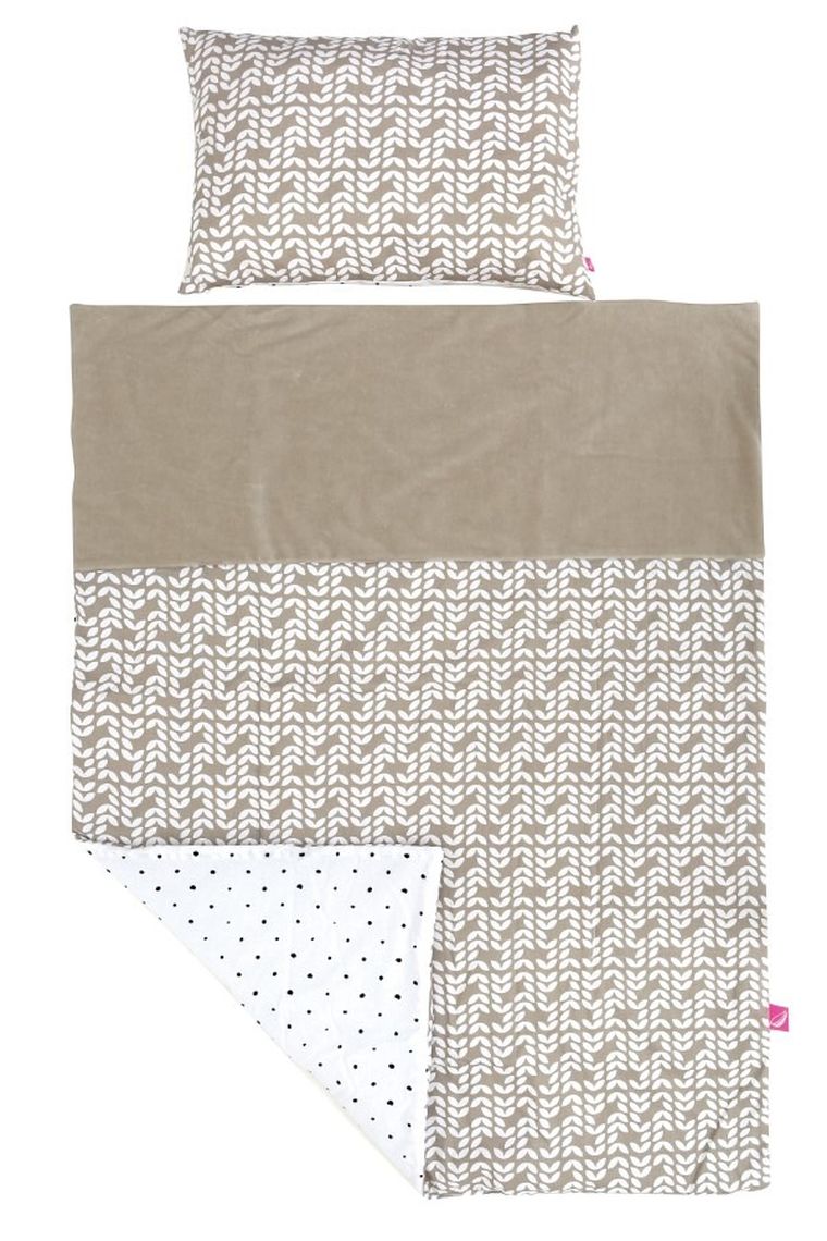 Motherhood, Classics Beżowy 2023, 2-częściowy komplet pościeli, kołderka z poduszką