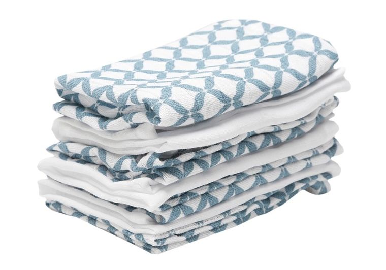 Motherhood, Classics Niebieski, chusteczki muślinowe, 30-30 cm, 7 szt.