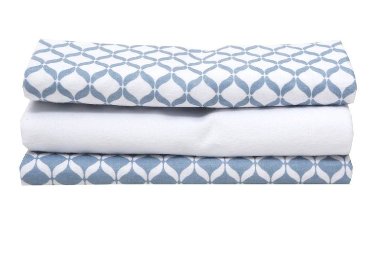 Motherhood, Classics Niebieski, pieluszka flanelowa, 70-80 cm, 3 szt.