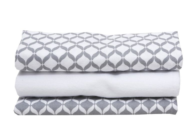 Motherhood, Classics, pieluszki flanelowe, szare, 70-80 cm, 3 szt.