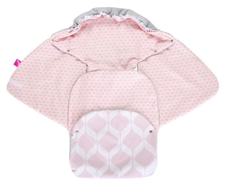Motherhood, Classics Różowy, otulacz samochodowy ze zintegrowanym kocykiem