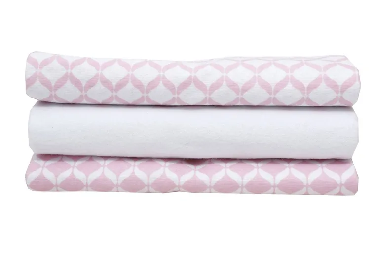 Motherhood, Classics Różowy, pieluszka flanelowa, 70-80 cm, 3 szt.