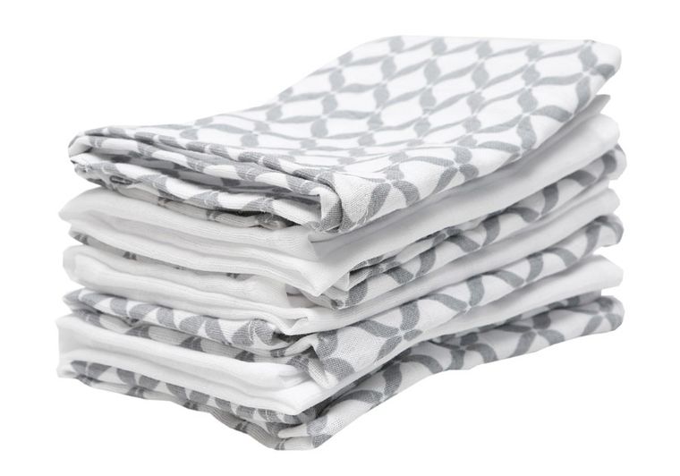 Motherhood, Classics Szary, chusteczki muślinowe, 30-30 cm, 7 szt.