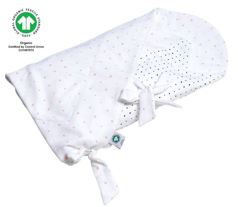 Motherhood, ECO Kropeczki Różowe, rożek muślinowy