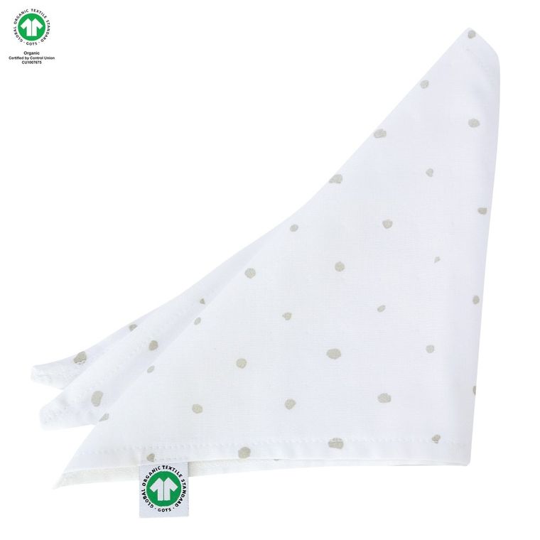 Motherhood, ECO Kropeczki Szare, chusteczka muślinowa na główkę, 60-30 cm