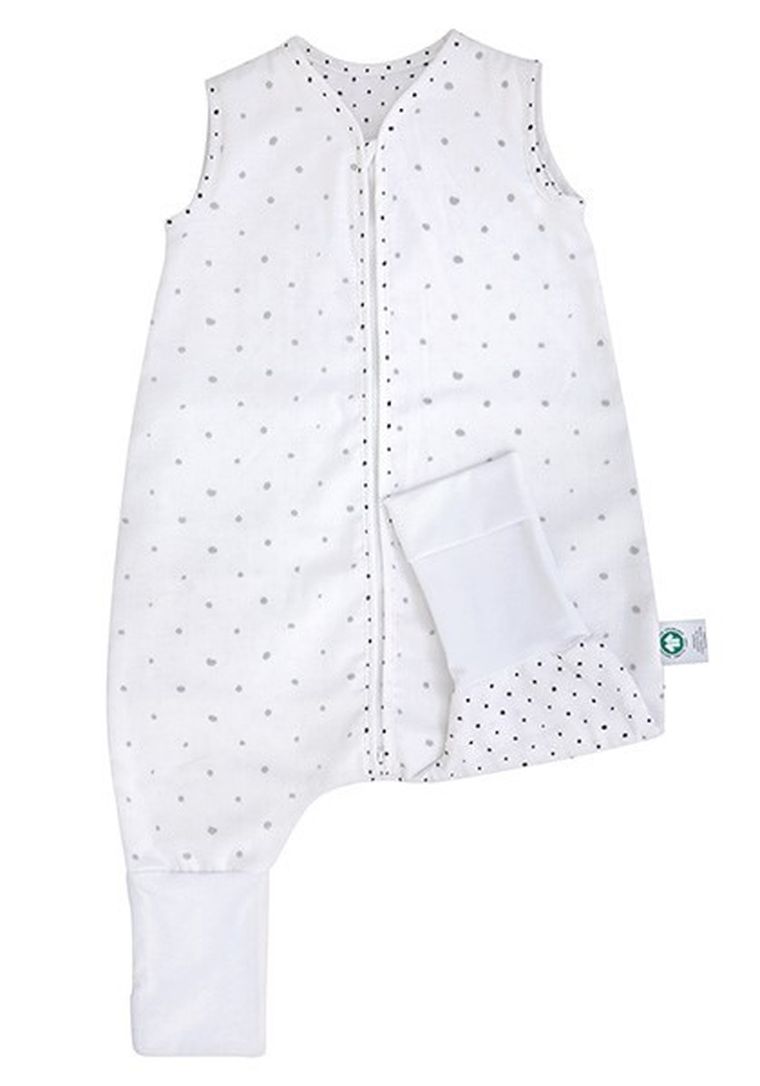 Motherhood, ECO Kropeczki Szare, śpiworek muślinowy z nogawkami, TOG 1, 12-18m