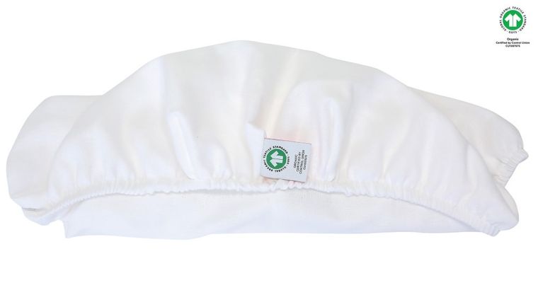 Motherhood, ECO, prześcieradło do gondoli/kosza Mojżesza z gumką, białe, 35-75 cm