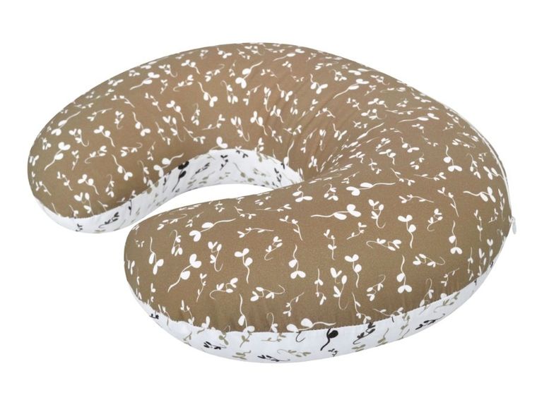 Motherhood, Fasolka, poduszka do karmienia, standard, beżowe listki