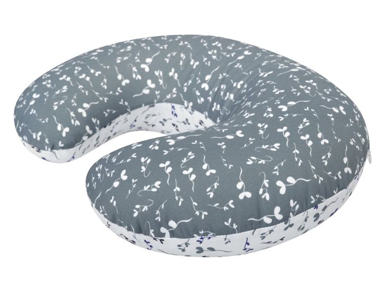 Motherhood, Fasolka, poduszka do karmienia, standard, niebieskie listki