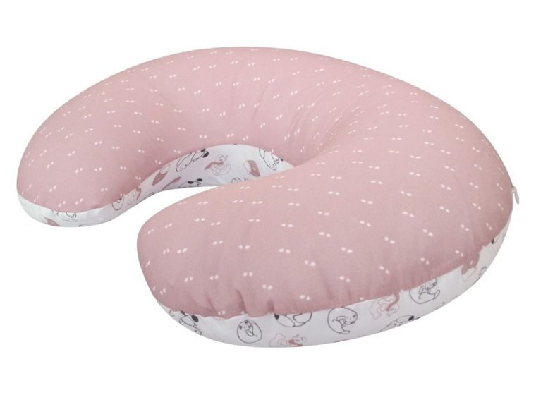 Motherhood, Fasolka, poduszka do karmienia, standard, różowe misie