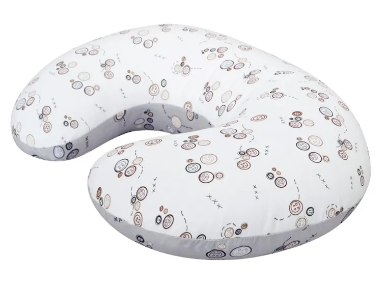 Motherhood, Fasolka, poduszka do karmienia, standard, szare guziki