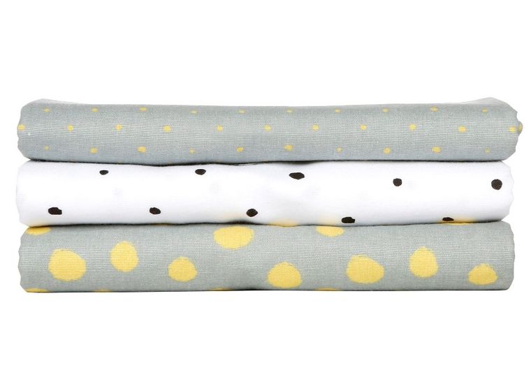 Motherhood, Kropy Musztardowe, pieluszka flanelowa, 70-80 cm, 3 szt.