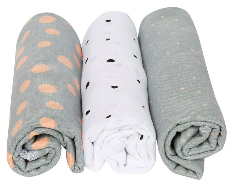 Motherhood, Kropy Różowe, pieluszka bawełniana, 70-80 cm, 3 szt.