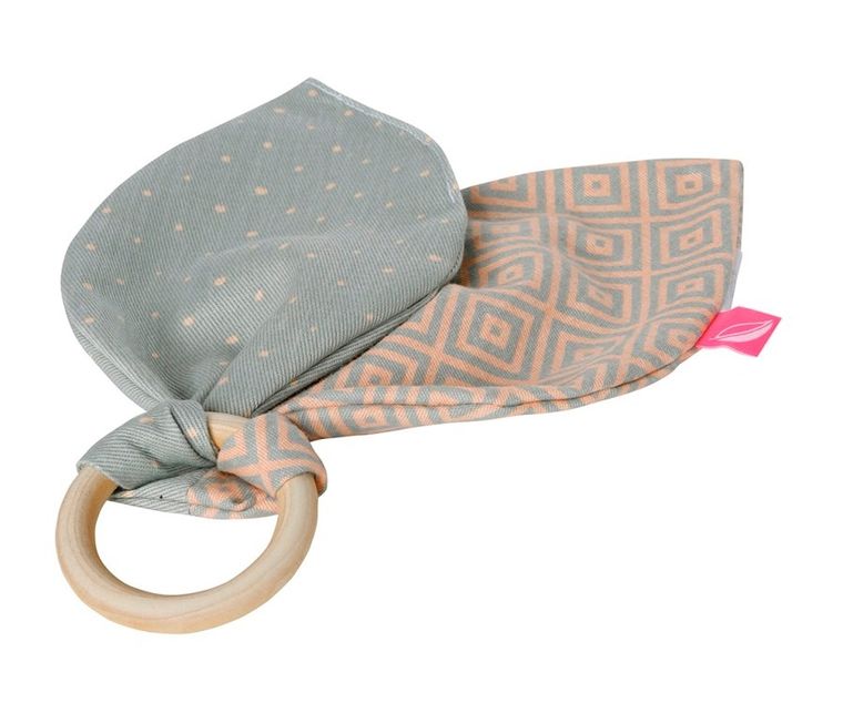 Motherhood, Kwadraty Różowe, gryzak drewniany