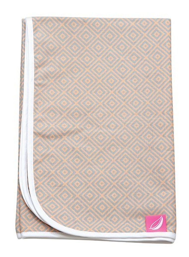 Motherhood, Kwadraty Różowe, kocyk letni, dwustronny, 80-100 cm