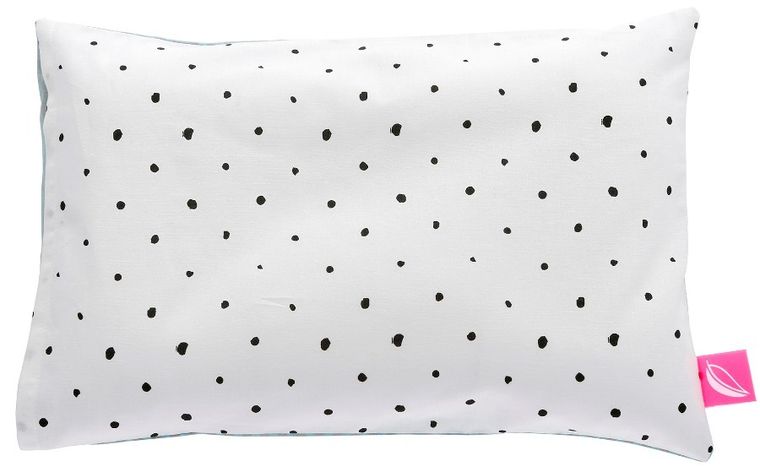 Motherhood, Kwadraty Różowe, płaska poduszka, 45-30 cm