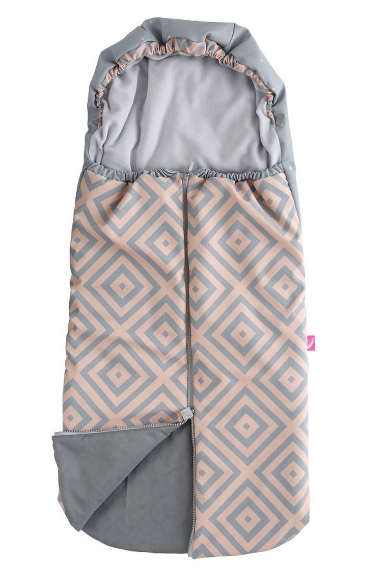 Motherhood, Kwadraty Różowe, śpiworek do spacerówki