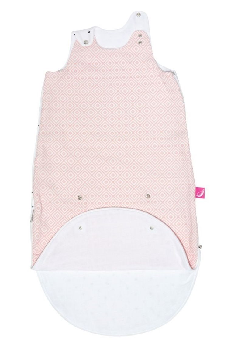 Motherhood, Kwadraty Różowe, Zip-A-Round, śpiworek 2w1, TOG 0.5, 3-18 m
