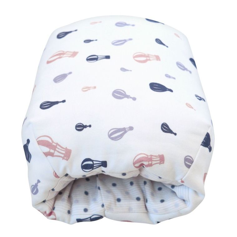 Motherhood, mufka, poduszka do karmienia, fioletowe baloniki