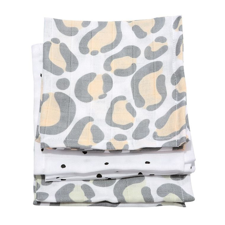 Motherhood, Ocelot Łososiowy, chusteczki muślinowe, 30-30 cm, 7 szt.